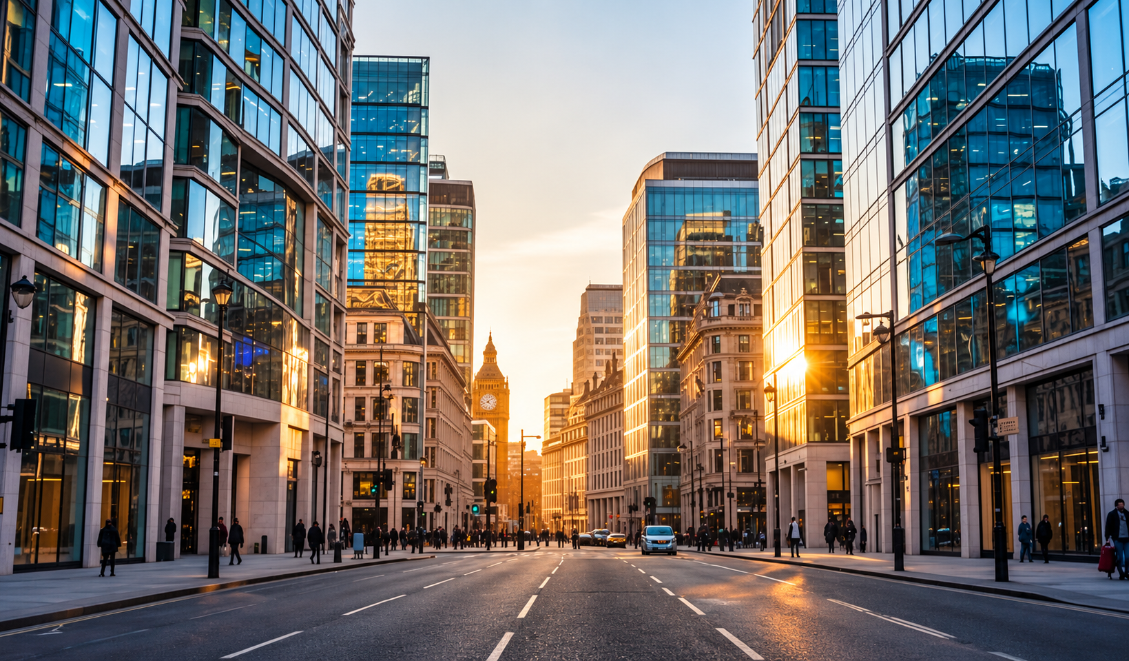 Modern UK commercial office buildings illustrating the lending market